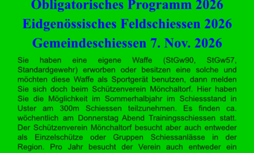 Feldschiessen 2026